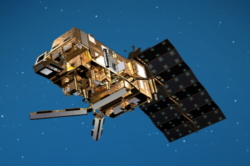 MetOp satellite in space
